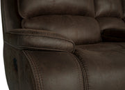 New Classic Furniture Brooking Brown Console Loveseat with Dual Recliners