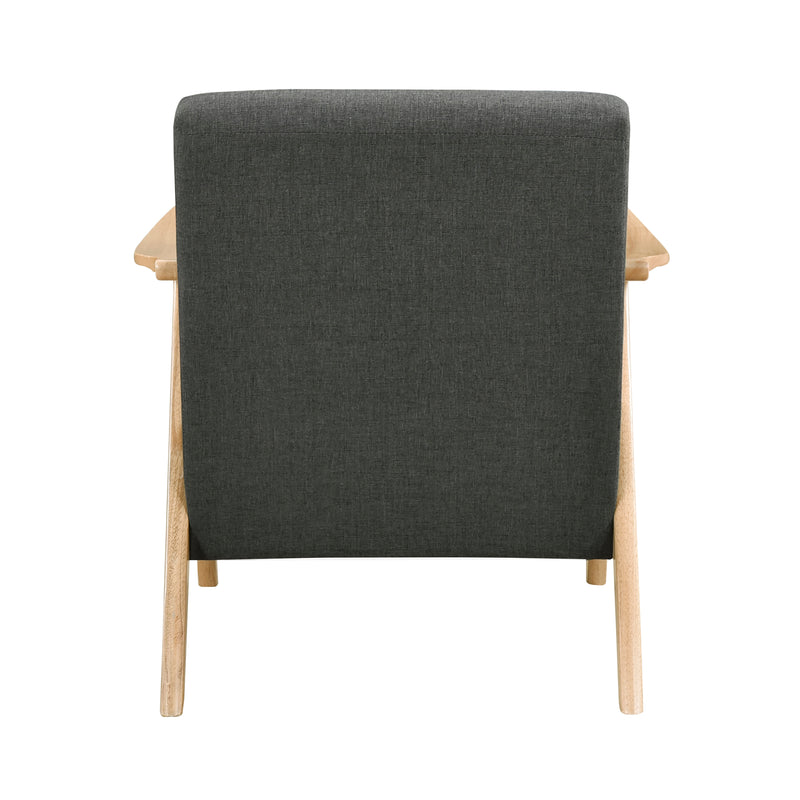 Home Elegance Damala Natural Dark Gray Accent Chair