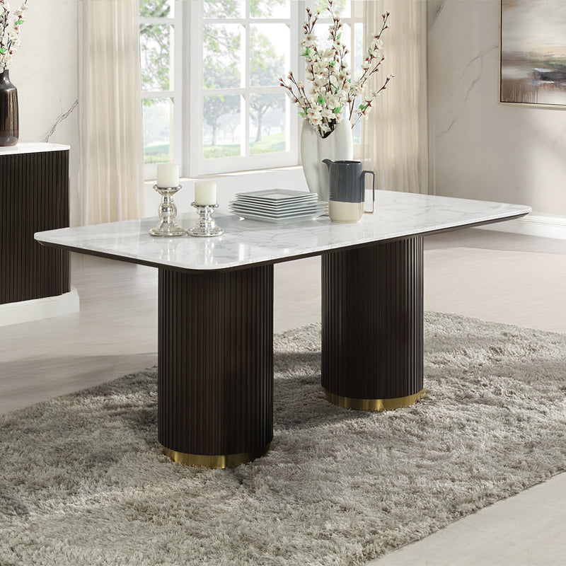 Acme Furniture Clayten White Espresso Dining Table