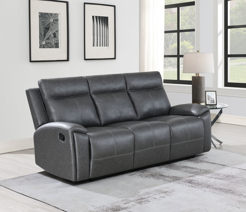 Steve Silver Gaston Gray Manual Sofa