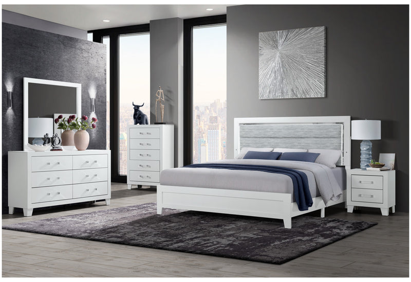Global Furniture Loria White Nightstand