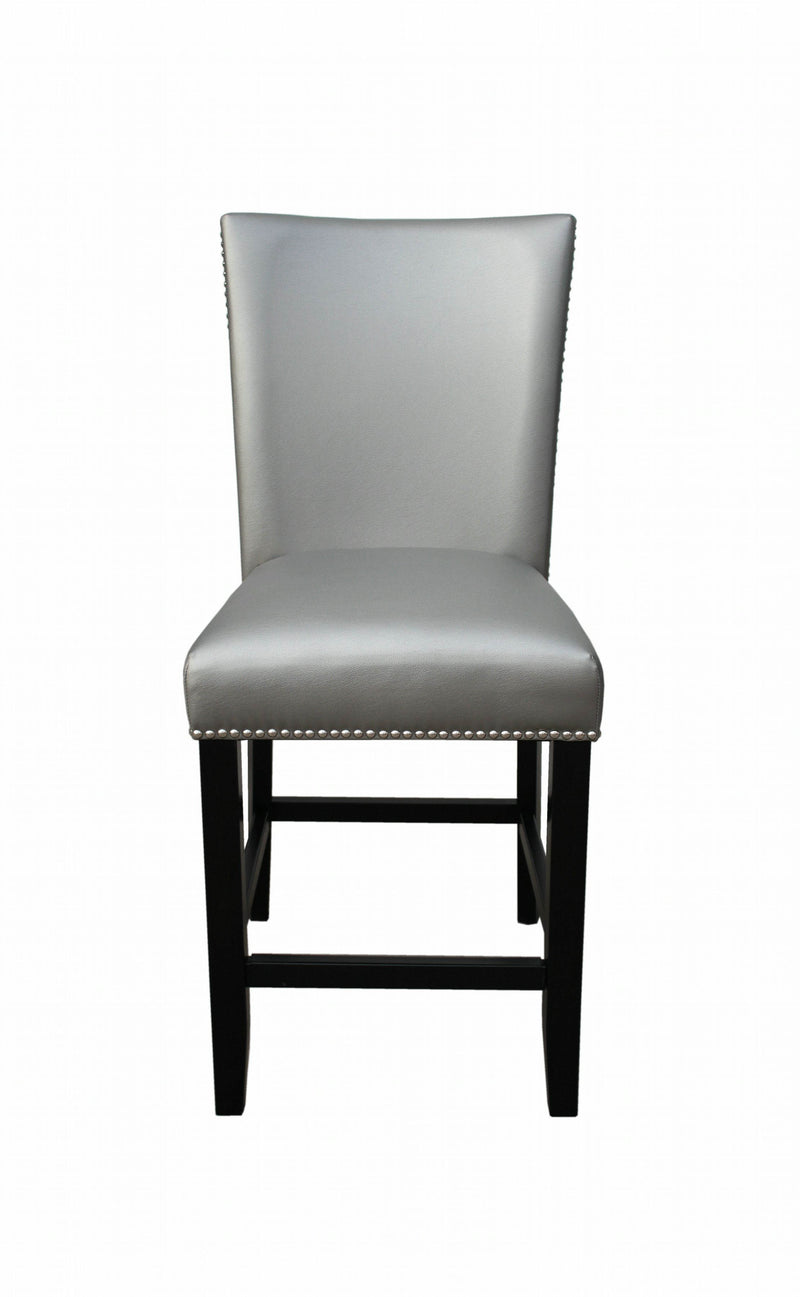 Steve Silver Camila White Black 9pc Counter Height Set