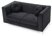 Glory Furniture Delray Gray Velvet Microsuede Loveseat