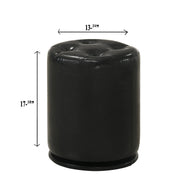 Crown Mark Morgan Black Round Swivel Stool