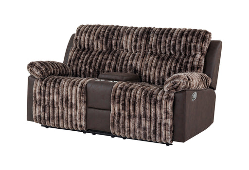 Global Furniture U6028 Brown Console Reclining Loveseat