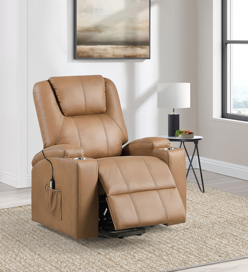 Coaster Furniture Armstrong Black Power Lift Massage Recliner