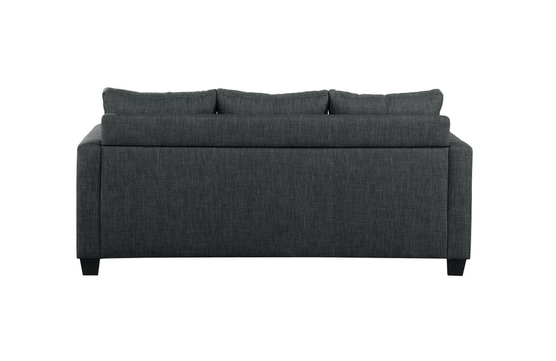 Home Elegance Phelps Dark Gray 2pc Reversible Sofa Chaise With Ottoman