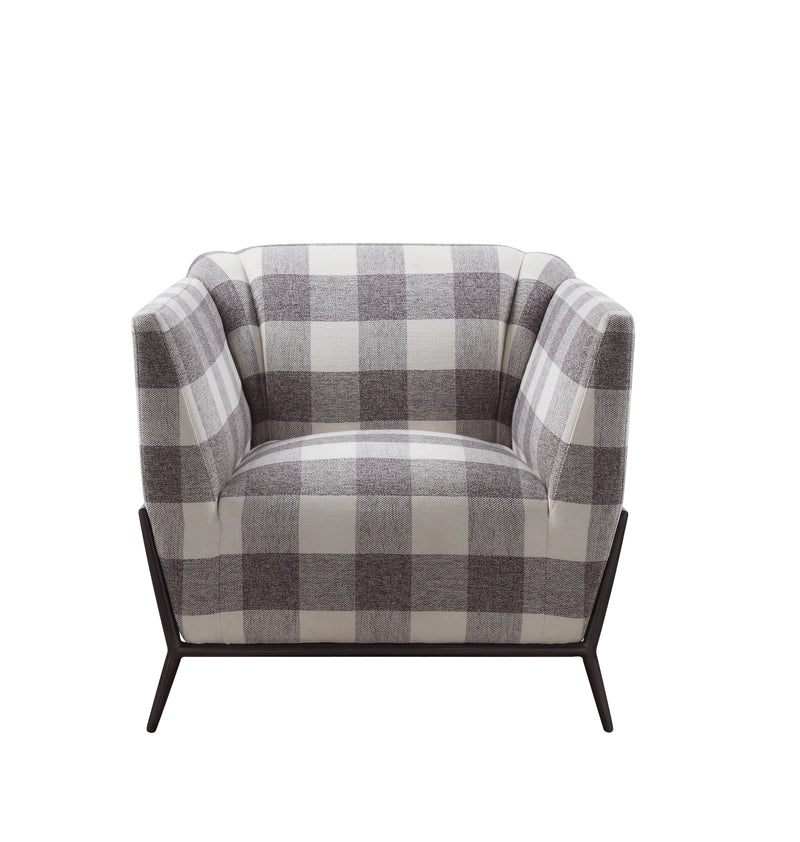 Acme Furniture Niamey II Black Metal Frame Accent Chair