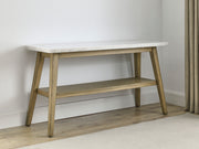 Steve Silver Vida Black White Marble Sofa Table