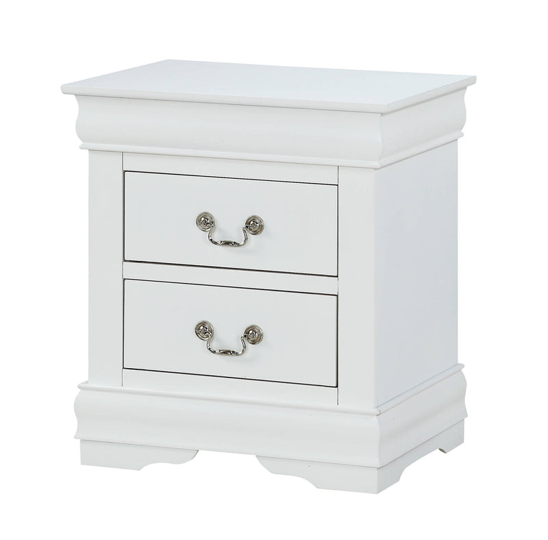 Crown Mark Louis Philip White Night Stand