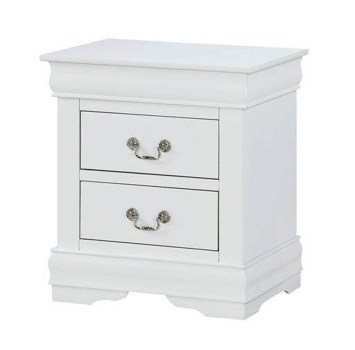 Crown Mark Louis Philip White Night Stand