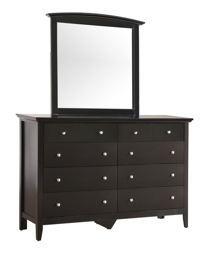 Glory Furniture Hammond Black Dresser and Mirror