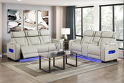 Home Elegance Fairway Taupe Power 2pc Living Room Set