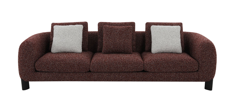 Acme Furniture Mardi Maroon Sofa with 3 Pillows
