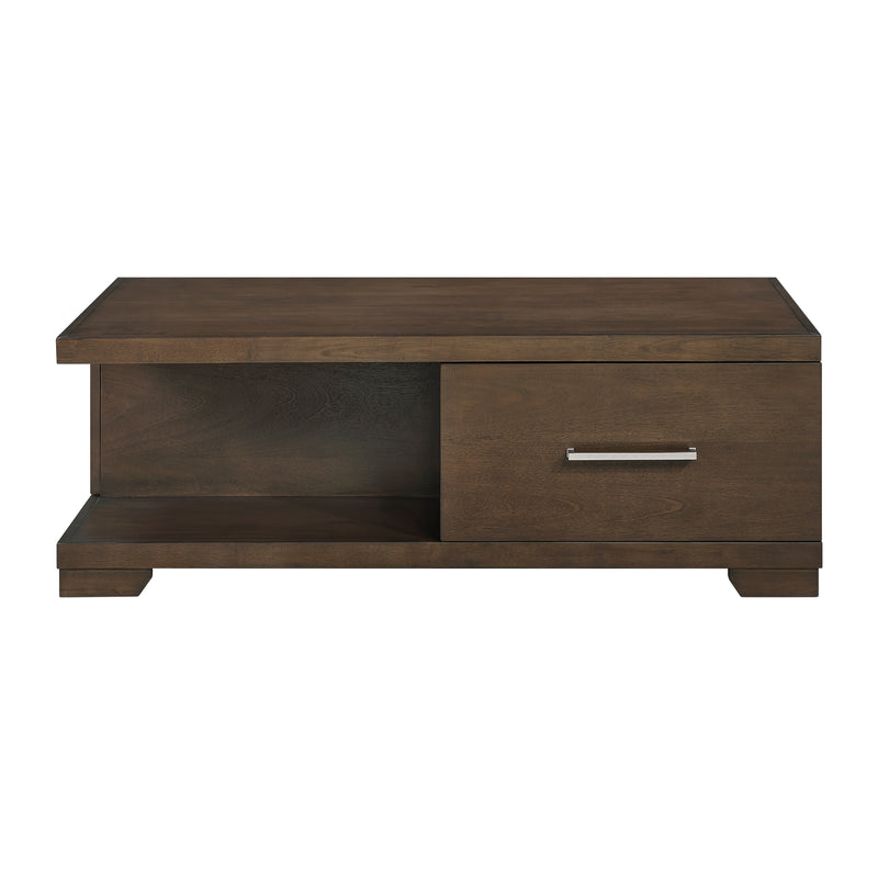 Home Elegance Brown 3pc Coffee Table Set