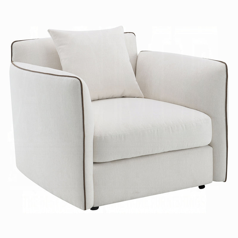 Acme Furniture Yolanda Beige Chair with Pillow