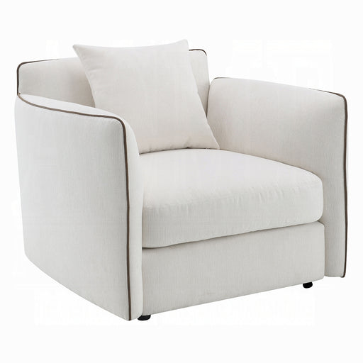 Acme Furniture Yolanda Beige Chair with Pillow