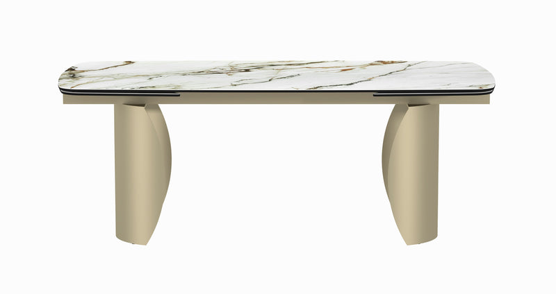Acme Furniture Cora Golden Champagne Dining Table