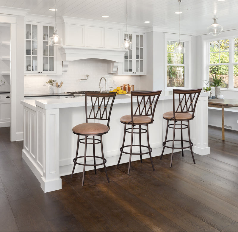 Steve Silver Sedona Dark Camel Swivel Bar Stool