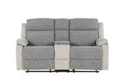Global Furniture U6027 Grey Console Reclining Loveseat