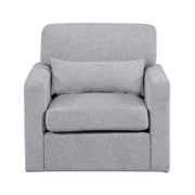 Home Elegance Pompano Gray Swivel Chair