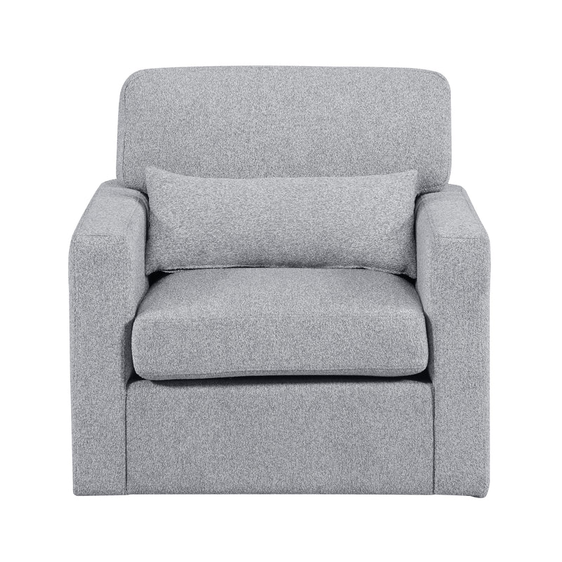 Home Elegance Pompano Gray Swivel Chair