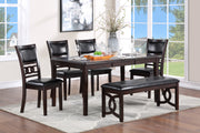 New Classic Furniture Gia Ebony PU 46 Inch Dining Bench
