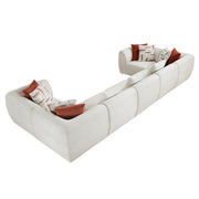 Home Elegance Franz Beige Fabric 7pc Modular Sectional