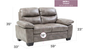 Glory Furniture Marta Black Faux Leather Loveseat