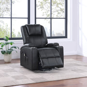 Coaster Furniture Armstrong Black Power Lift Massage Recliner