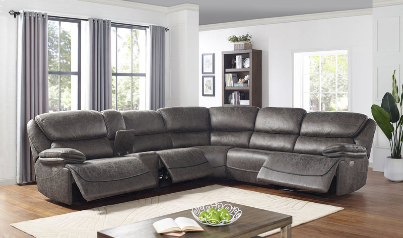 Steve Silver Plaza Smoke Grey 6pc Sectional