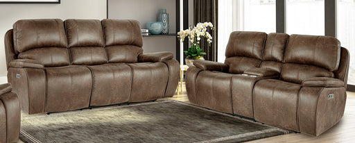 New Classic Furniture Brookings Brown 2pc Living Room Set PSF-PLV