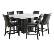 Steve Silver Camila White Black 7pc Counter Height Set