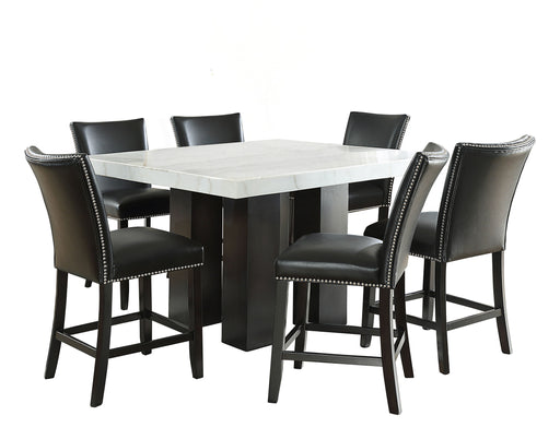 Steve Silver Camila White Black 7pc Counter Height Set