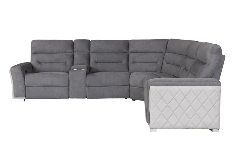 Global Furniture U2682 Ash Mist Sectional