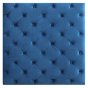 Glory Furniture Nola Navy Blue Velvet Ottoman