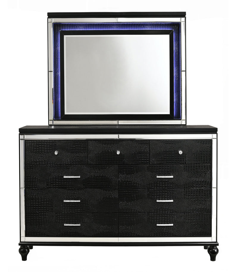 New Classic Furniture Valentino Black Lighted Mirror