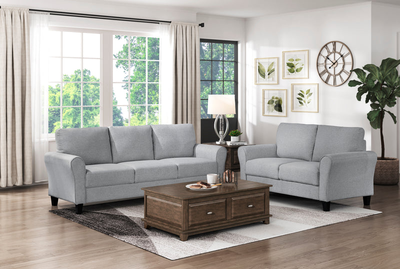 Home Elegance Ellery Blue Love Seat
