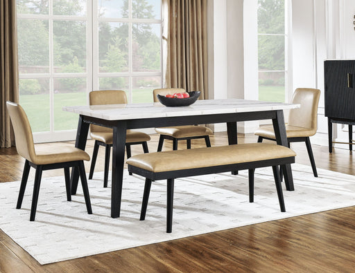 Steve Silver Vida Black White 6pc Dining Set