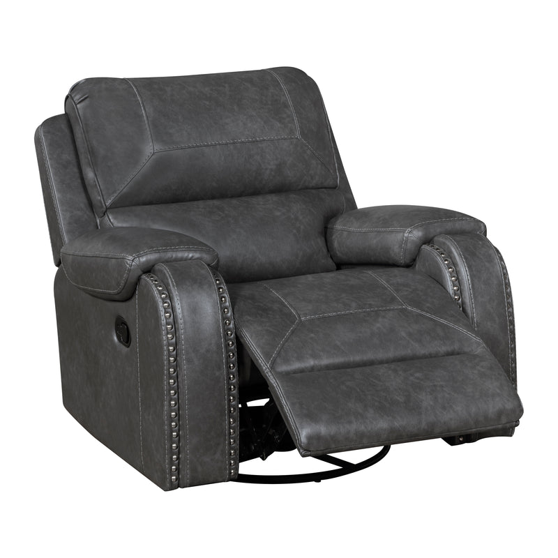 Home Elegance Newnan Brown Swivel Glider Reclining Chair