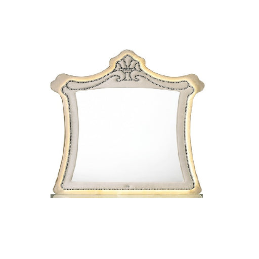 Acme Furniture Lucienne Beige Mirror with LED