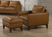 New Classic Furniture Caspar Caramel Chair and Ottoman Set
