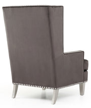 Glory Furniture Wilshire Dark Gray Velvet Chair