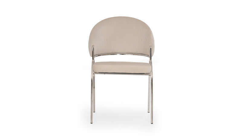 2 Galaxy Home Ruby Beige Metal Steel Legs Chairs