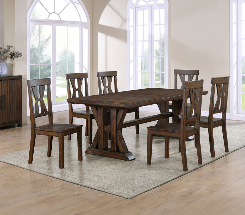 Steve Silver Auburn Dark Brown 7pc Dining Set