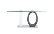 Global Furniture D1628 Dark Grey White Dining Table