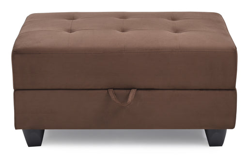 Glory Furniture Gallant Chocolate Brown Microsuede Ottoman