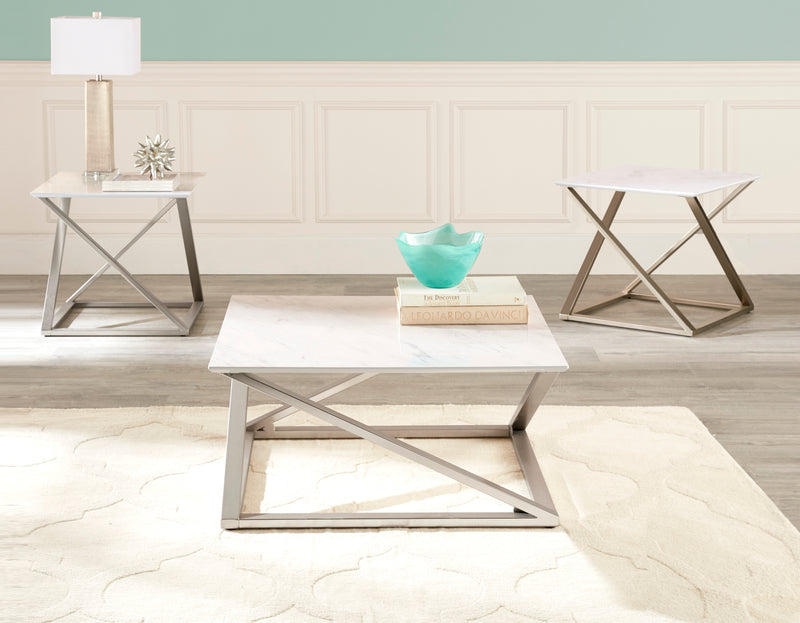 Steve Silver Zurich White Cocktail Tables