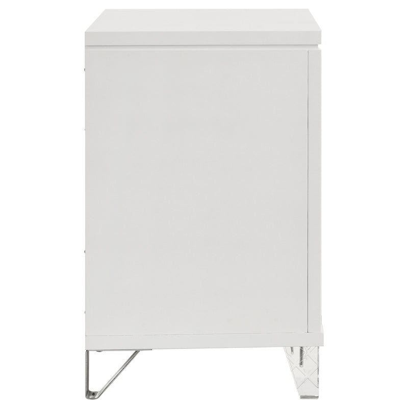 Coaster Furniture Marmore White Nightstand