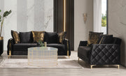 Galaxy Home Lust Black 2pc Living Room Set